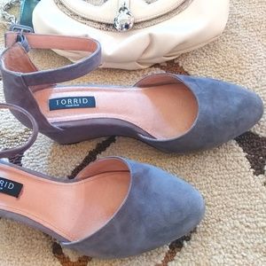 Torrid Leather Suede Wedges in Grey